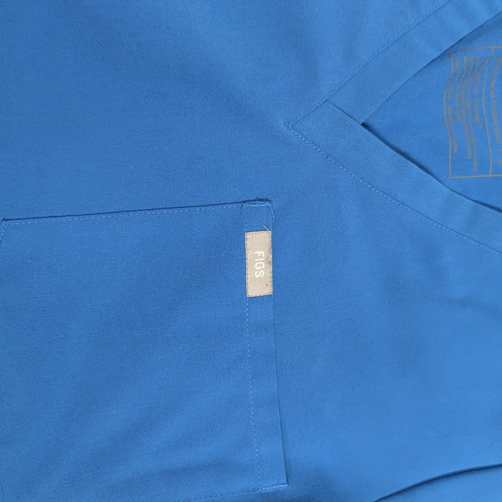 Figs Royal Blue V-Neck Scrub Top - Picture 3 of 3